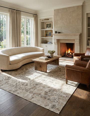 8' 10 x 12' Hand Knotted Ultra Vintage Persian Wool Rug