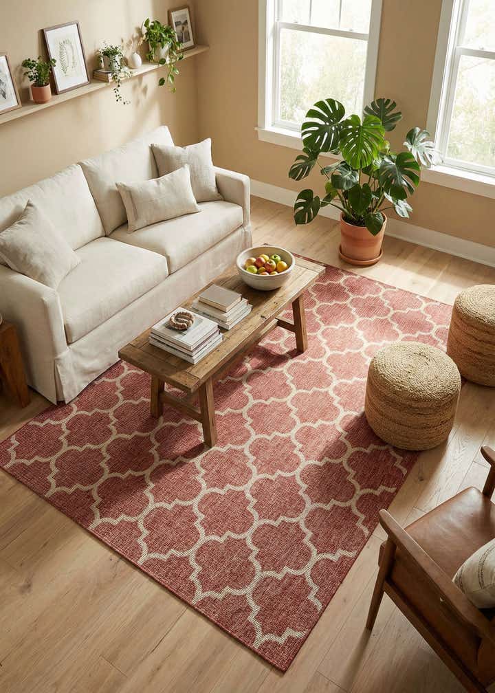 7' x 10' Easy-Clean Lattice Indoor / Outdoor Rug