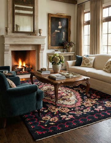 8' x 10' 2 Hand Knotted Darya Wool Rug