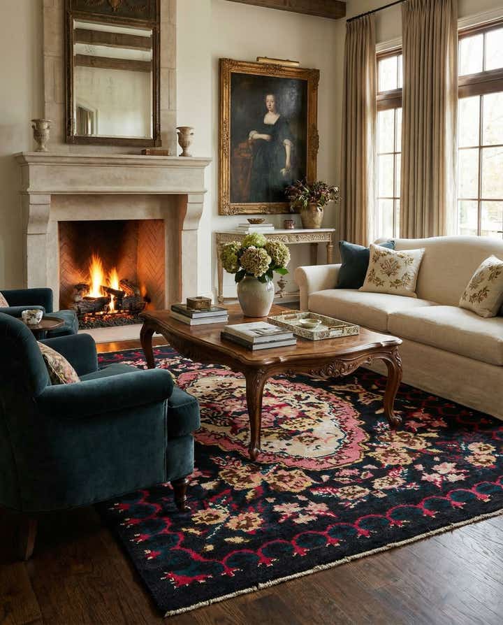 8' x 10' 2 Hand Knotted Darya Wool Rug