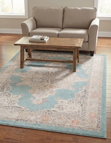 Aqua Blue Parker Rug