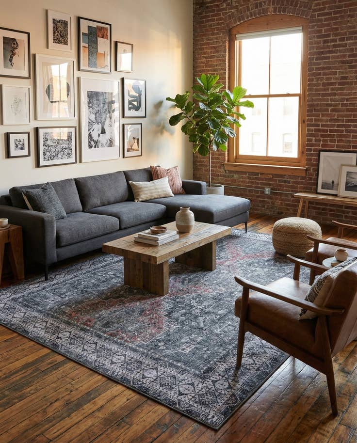 Detail image of 9' 5 x 13' 1 Washable Timeless Rug