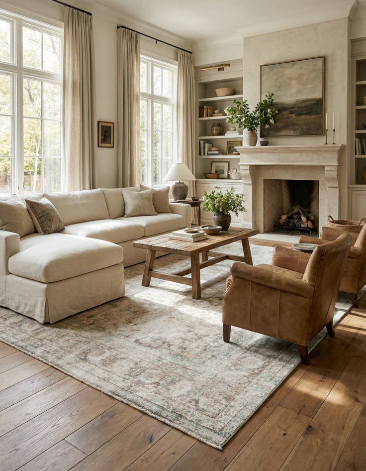 Detail image of 8' 3 x 11' Hand Knotted Ultra Vintage Persian Wool Rug