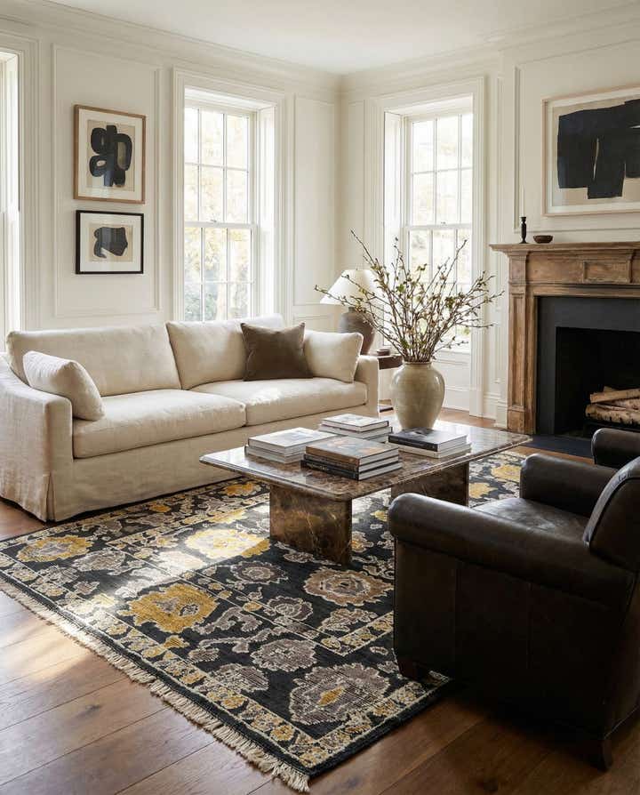 8' x 10' 3 Hand Knotted Darya Wool Rug