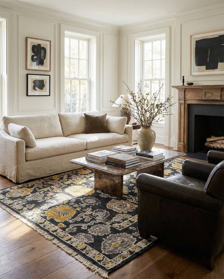 Detail image of 8' x 10' 3 Hand Knotted Darya Wool Rug