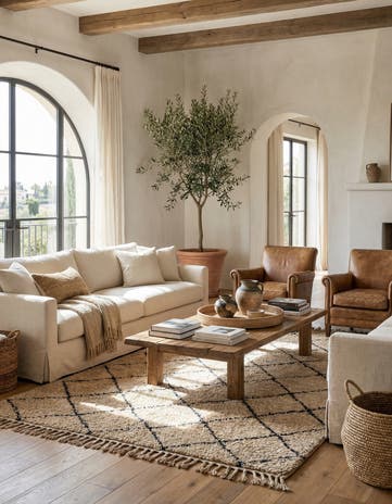 5' 3 x 8' Hand Knotted Moroccan Wool Rug