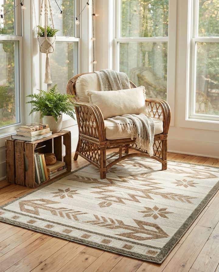 4' x 6' Easy-Clean Modern Indoor / Outdoor Rug
