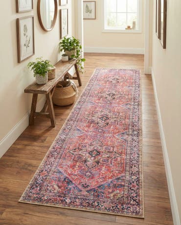  2' 6 x 12'  Washable Timeless Runner Rug
