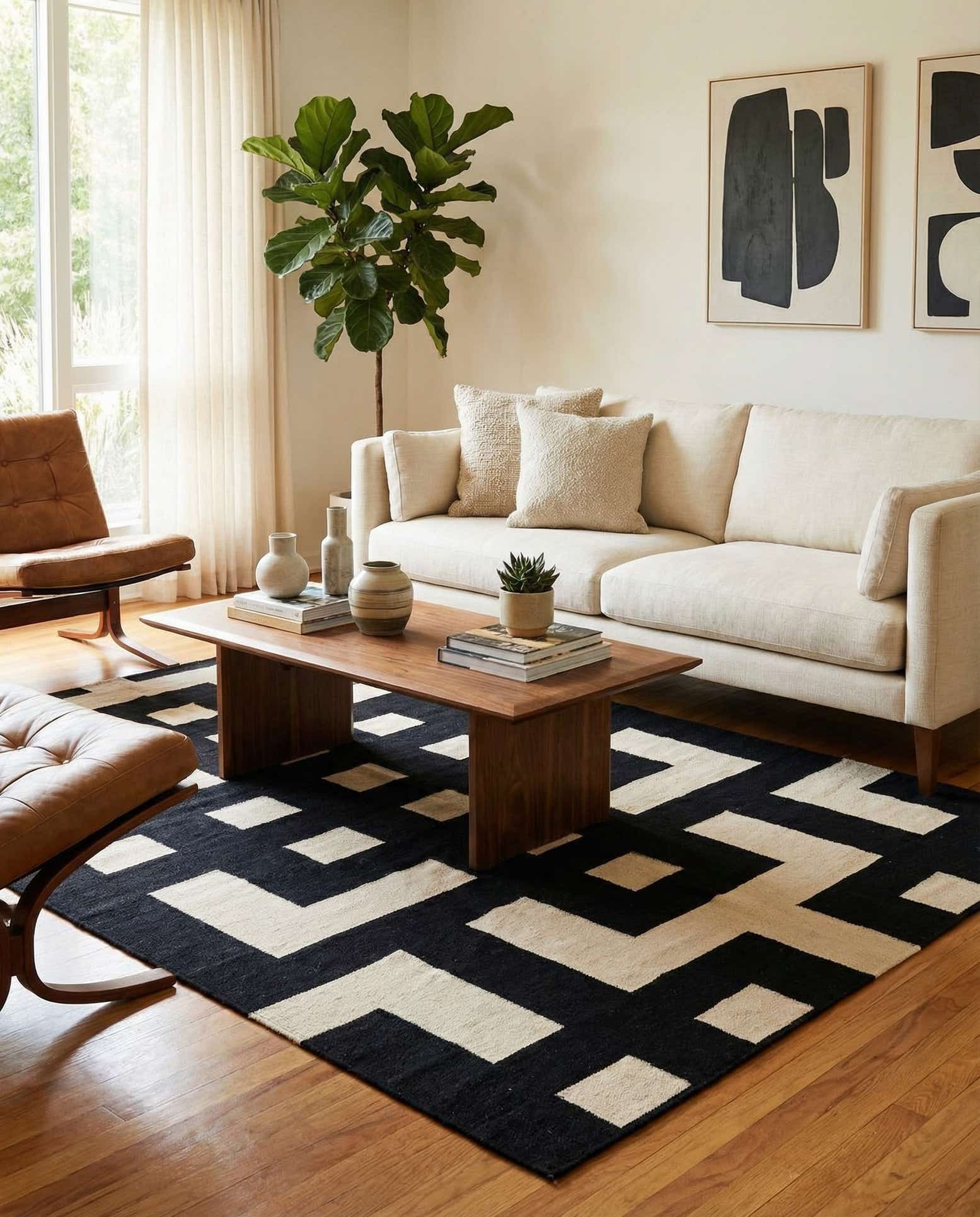 5' 9 x 7' 10 Hand Woven Kilim Modern Wool Rug