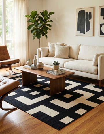 5' 9 x 7' 10 Hand Woven Kilim Modern Wool Rug