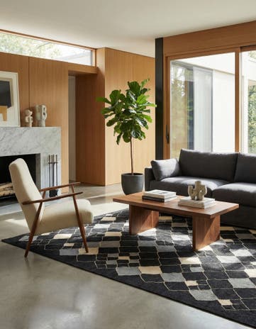 6' 2 x 7' 10 Hand Woven Kilim Modern Wool Rug