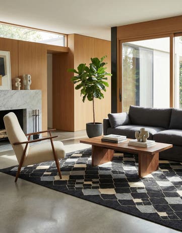 6' 2 x 7' 10 Hand Woven Kilim Modern Wool Rug