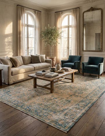 8' 6 x 11' 9 Hand Knotted Ultra Vintage Persian Wool Rug