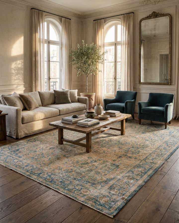 8' 6 x 11' 9 Hand Knotted Ultra Vintage Persian Wool Rug