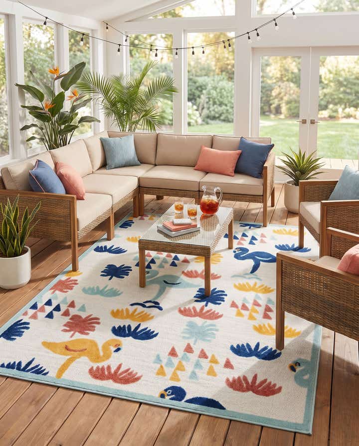 275cm x 365cm Facile à nettoyer Belize Tapis Intérieur / Extérieur