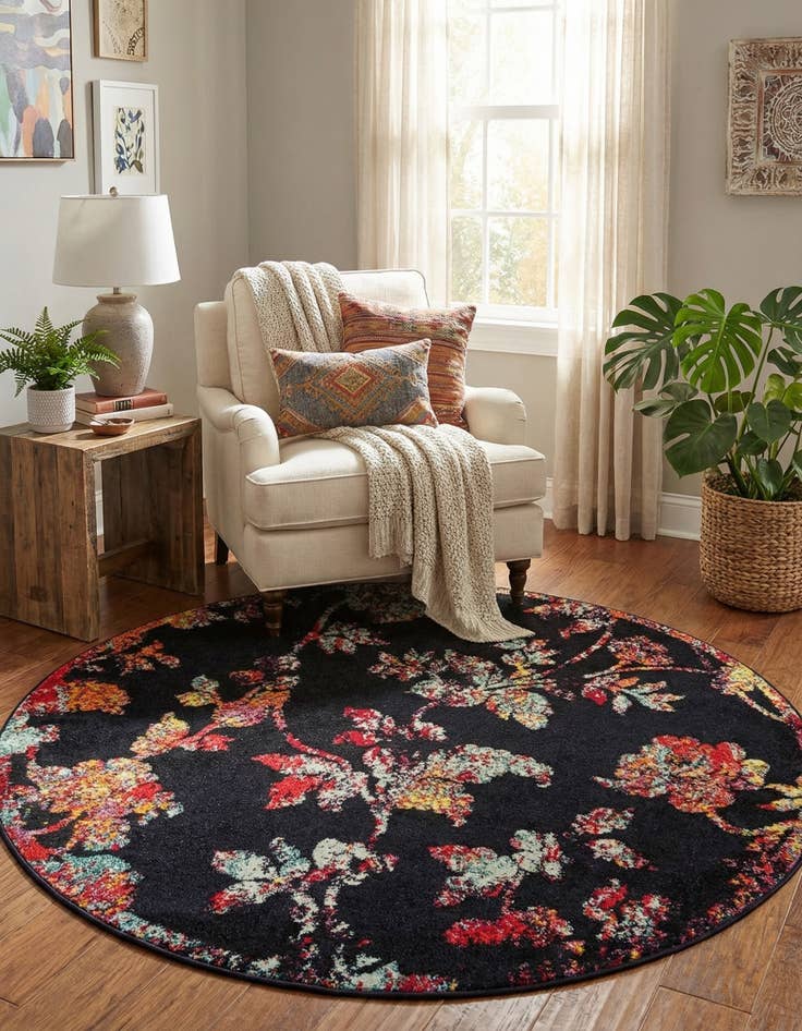 Detail image of 5' 3 x 5' 3 Carrington Round Rug