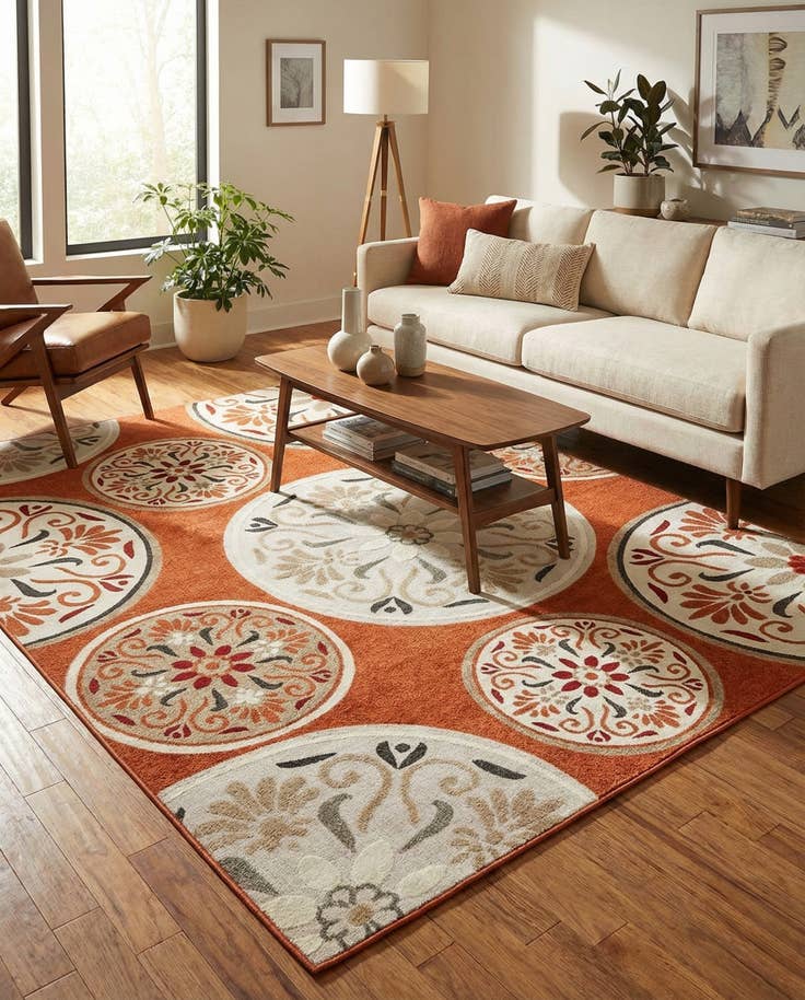 Detail image of 9' x 12' 2 Easy-Clean Modern Indoor / Outdoor Rug