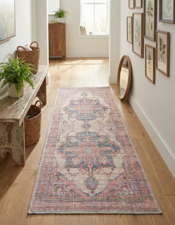 2' x 5' Washable Nostalgia Runner Rug