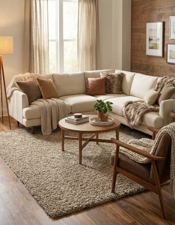 7' x 10' Solid Shag Rug