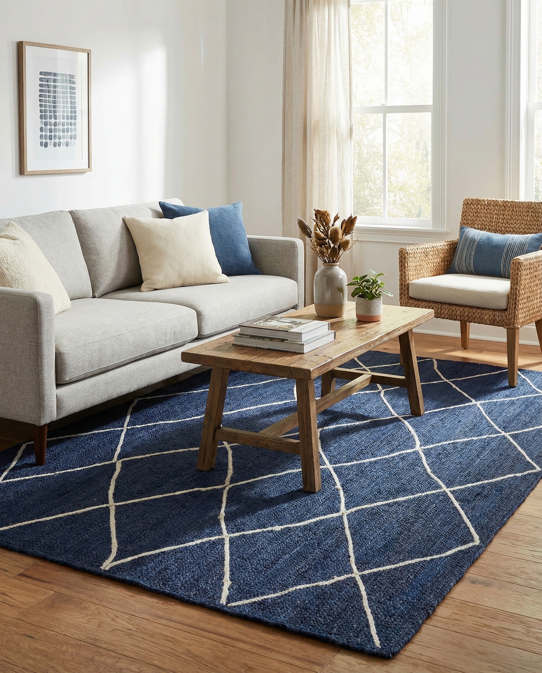  6' 1 x 9'  Hand Braided Jute Rug