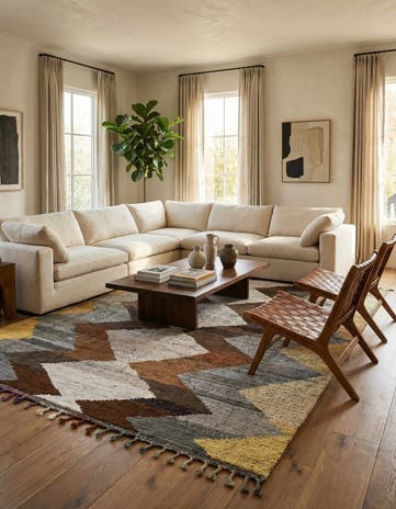 9' 3 x 11' 5 Hand Knotted Moroccan Wool Rug