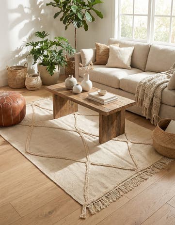 3' 8 x 4' 10 Hand Woven Moroccan Wool Rug