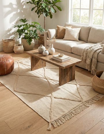 3' 8 x 4' 10 Hand Woven Moroccan Wool Rug