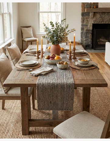 1' 2 x 8' Handmade Braided Jute Table Runner Rug