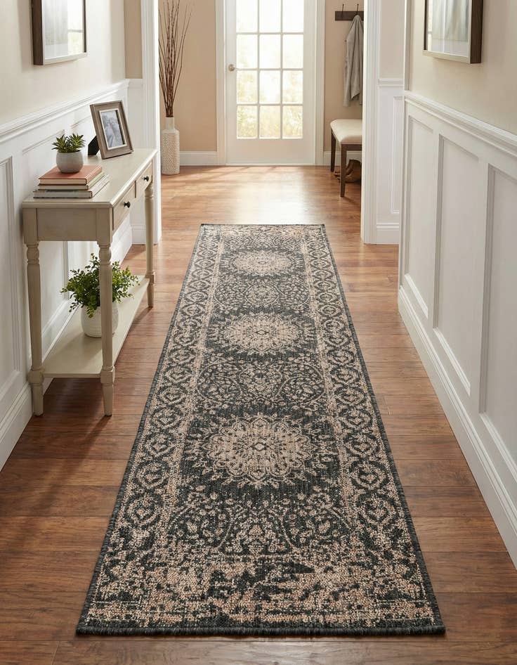 Detail image of  2' x 8'  Washable Traditional Indoor / Outdoor Runner Rug