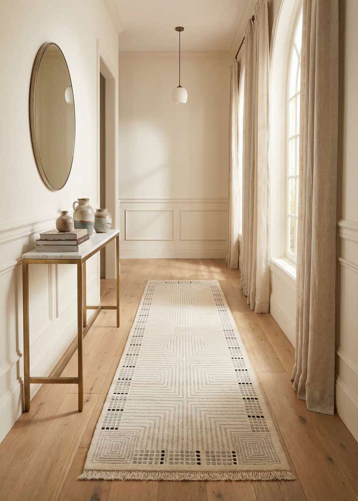 2' 8 x 9' 11 Hand Knotted Darya Wool Runner Rug