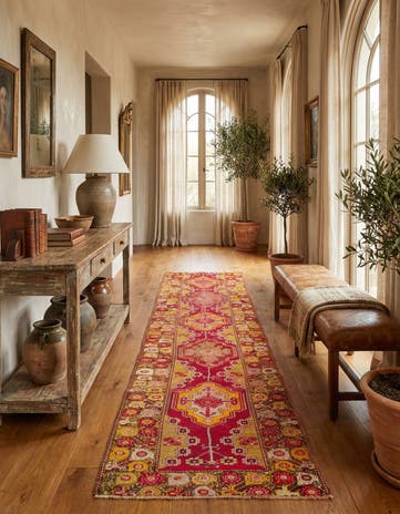 3' 5 x 14' 2 Hand Knotted Anatolian Oriental Wool Runner Rug