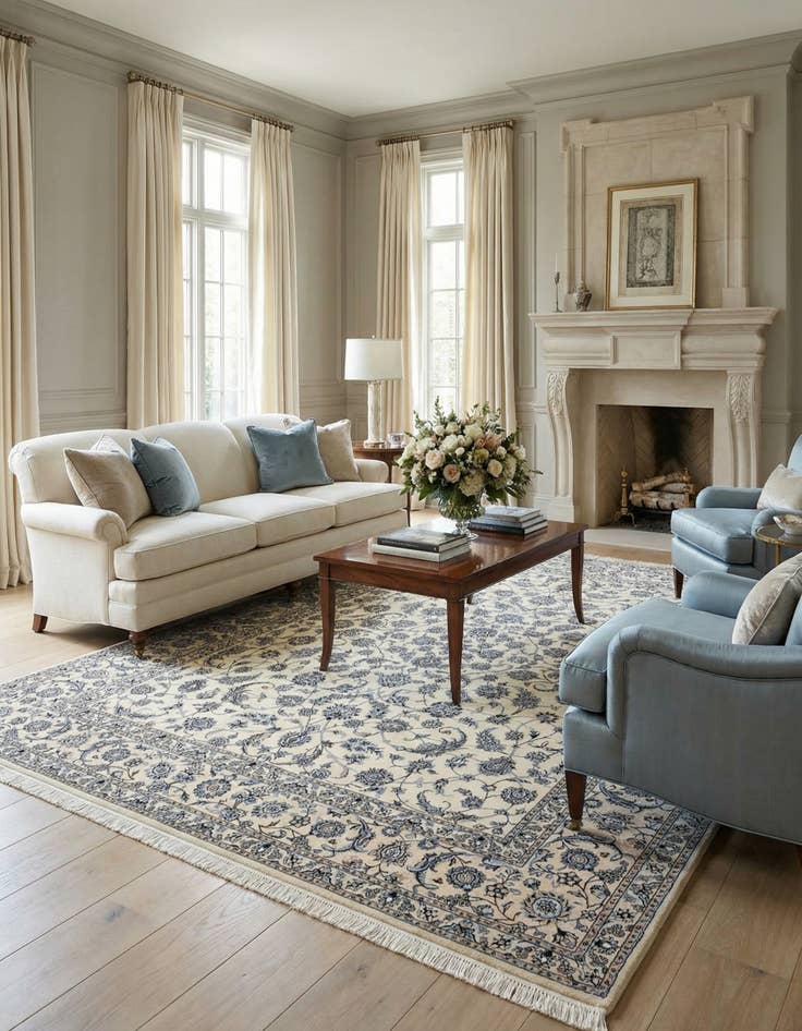 Detail image of 8' 5 x 10' 3 Nain Rug