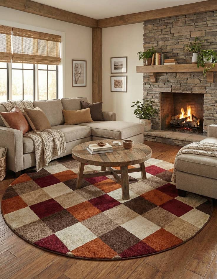 Detail image of 8' x 8' Harvest Round Rug