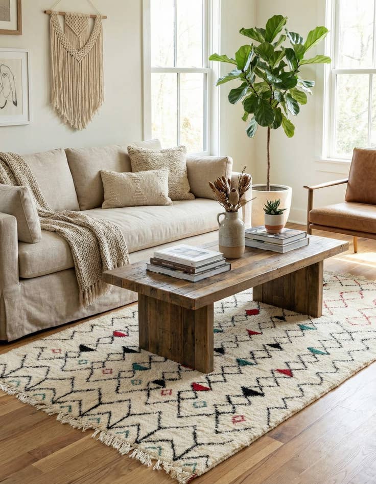 Detail image of 5' x 9' 2  Hand Knotted Moroccan Wool Rug