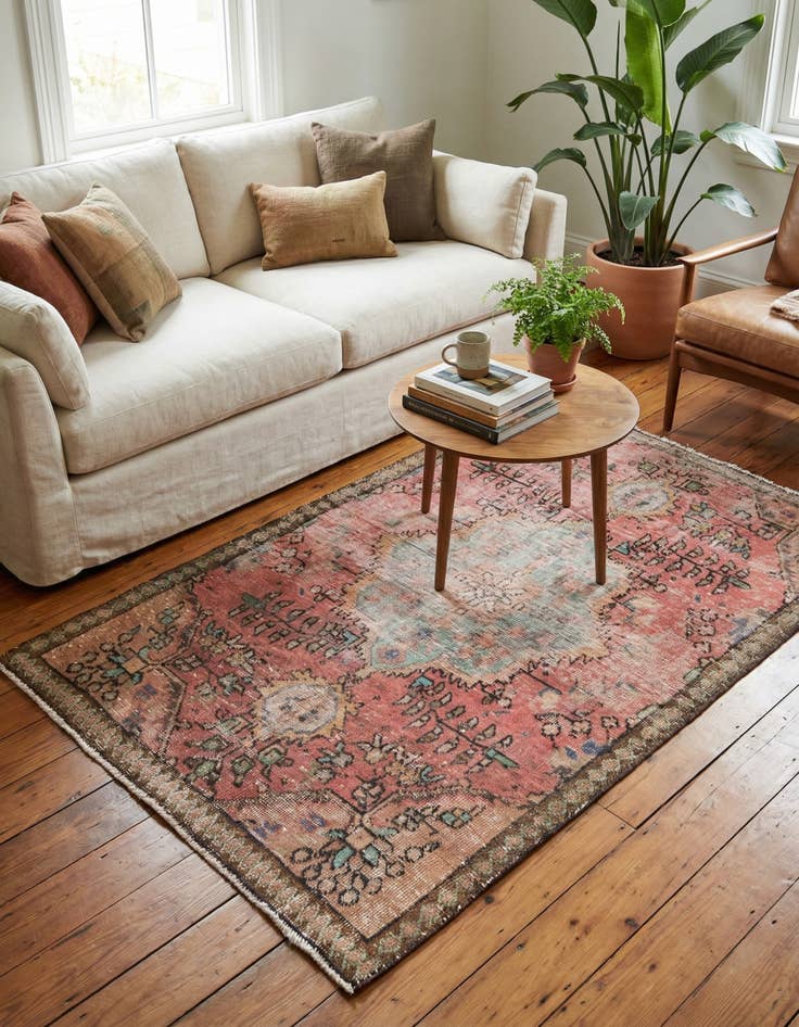 Detail image of 3' 1 x 5' Hand Knotted Ultra Vintage Persian Wool Rug