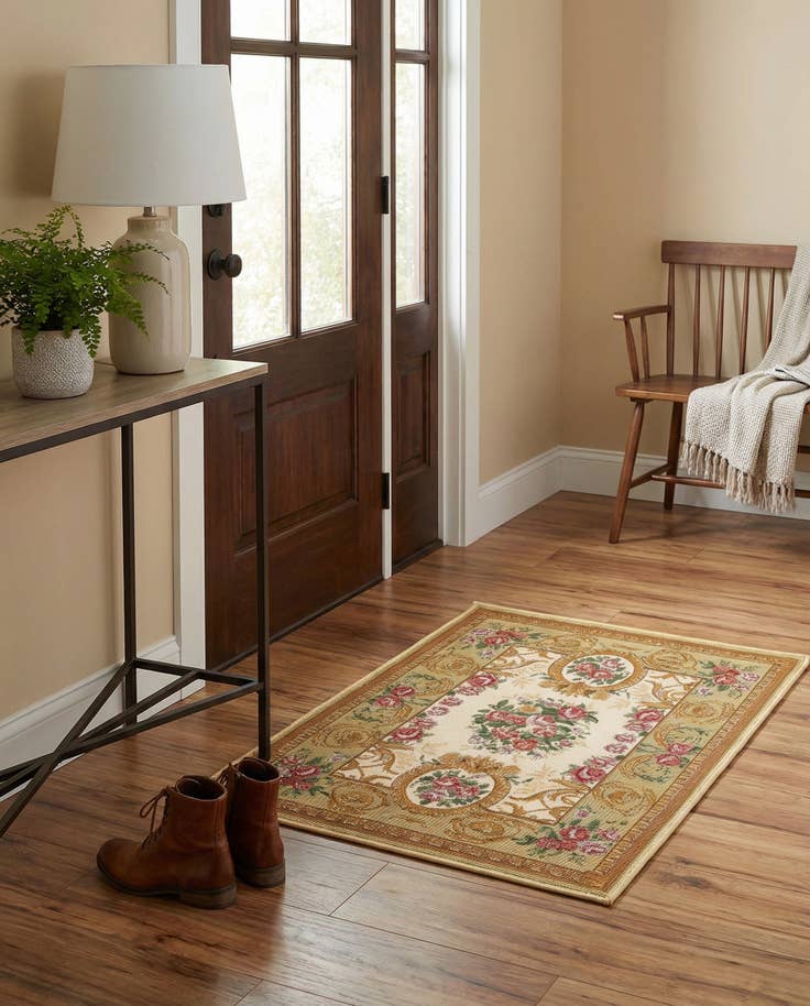 Detail image of 2' x 3' Easy-Clean Traditional Indoor / Outdoor Rug