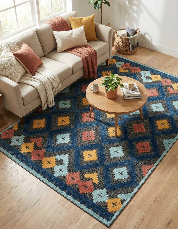 Detail image of 6' x 9'  Washable Belize Indoor / Outdoor Rug