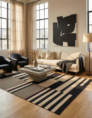 7' x 10' Hand Woven Kilim Modern Wool Rug