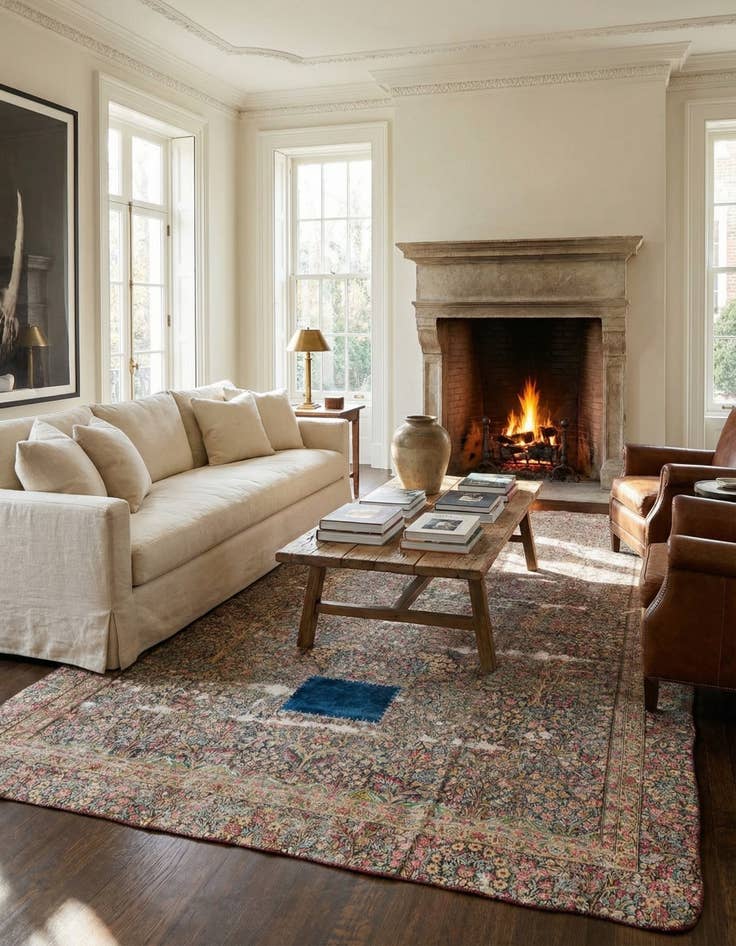 Detail image of 8' 5 x 11' 7 Hand Knotted Ultra Vintage Persian Wool Rug