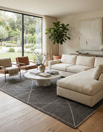9' 5 x 13' 10 Hand Knotted Darya Wool Rug