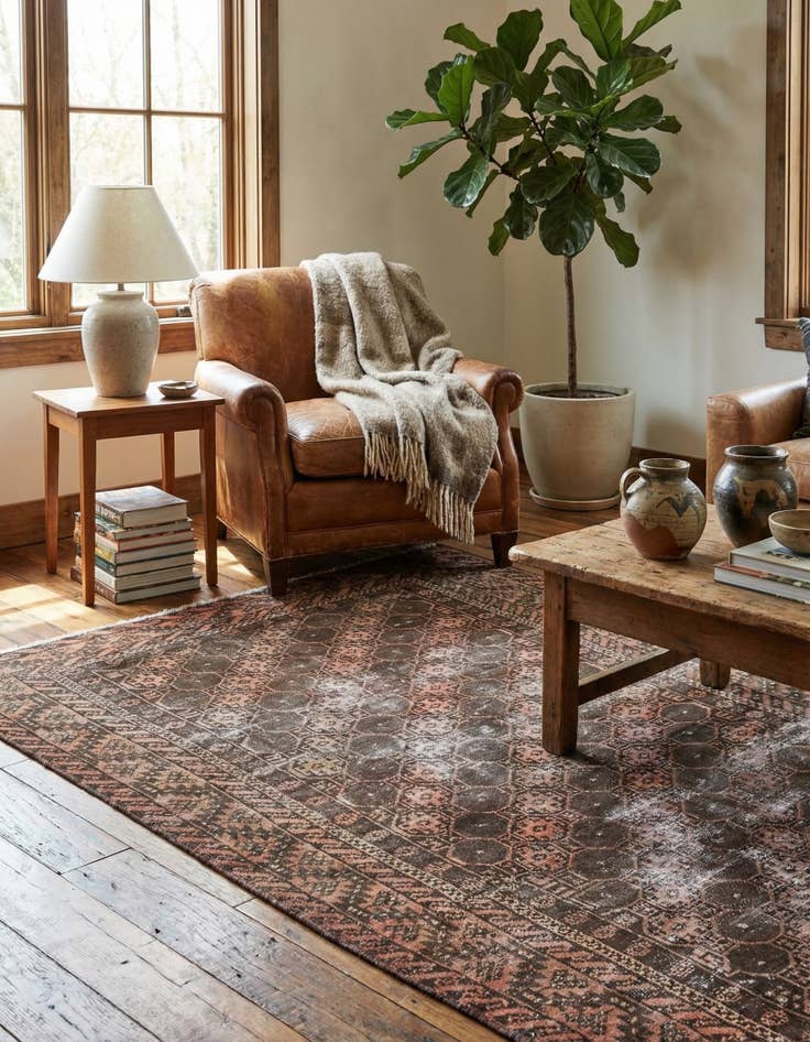 Detail image of 3' 6 x 6' 3  Hand Knotted Ultra Vintage Persian Wool Rug