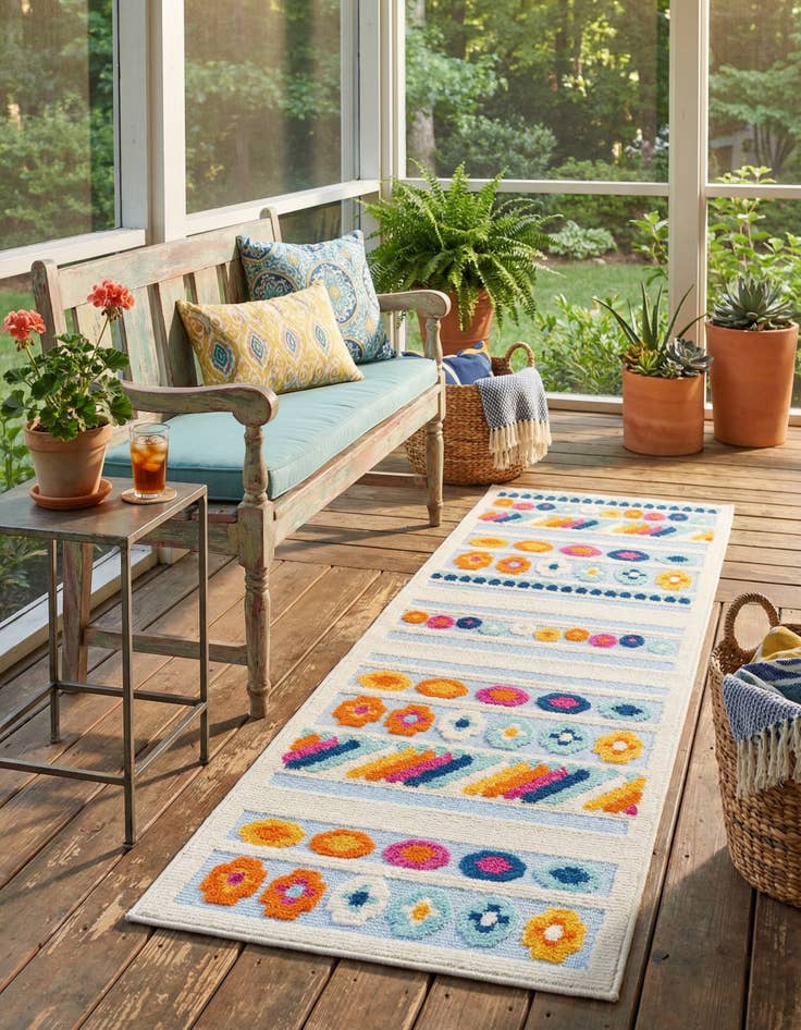 Detail image of  2' x 6'  Washable Aruba Indoor / Outdoor Runner Rug