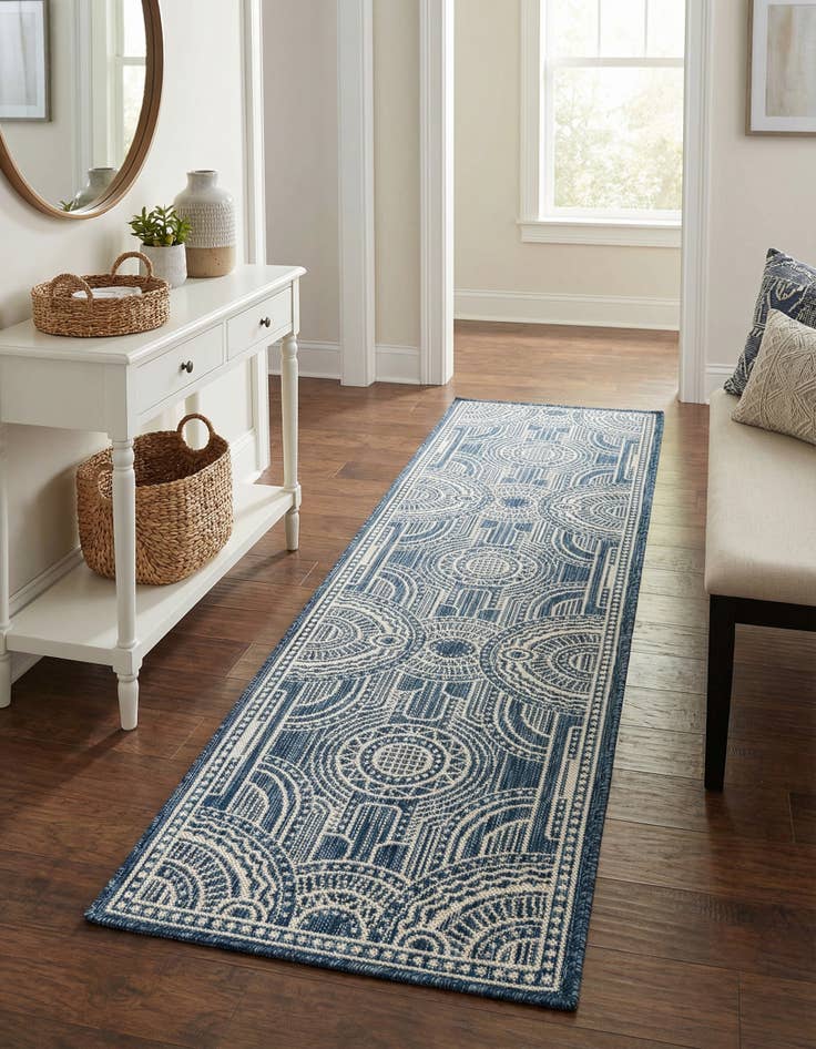 Detail image of 2' x 8' Easy-Clean Traditional Indoor / Outdoor Runner Rug