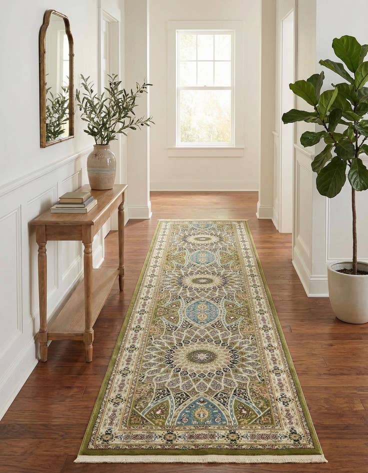 Detail image of 3' x 13' Nain Design Runner Rug