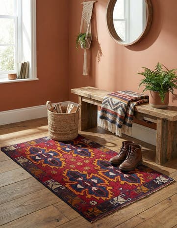 2' 10 x 4' 8 Hand Knotted Balouch Persian Wool Rug