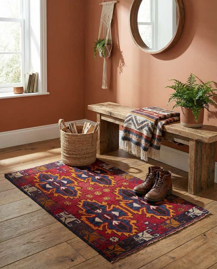 2' 10 x 4' 8 Hand Knotted Balouch Persian Wool Rug