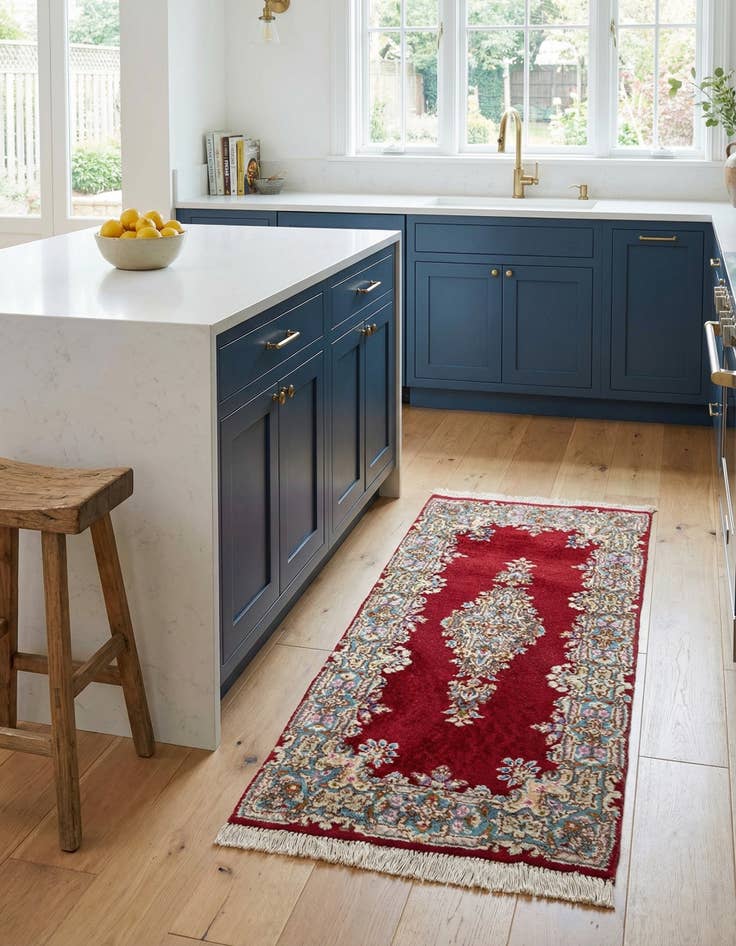 Detail image of 2' 5 x 4' 8 Hand Knotted Kerman Wool Rug