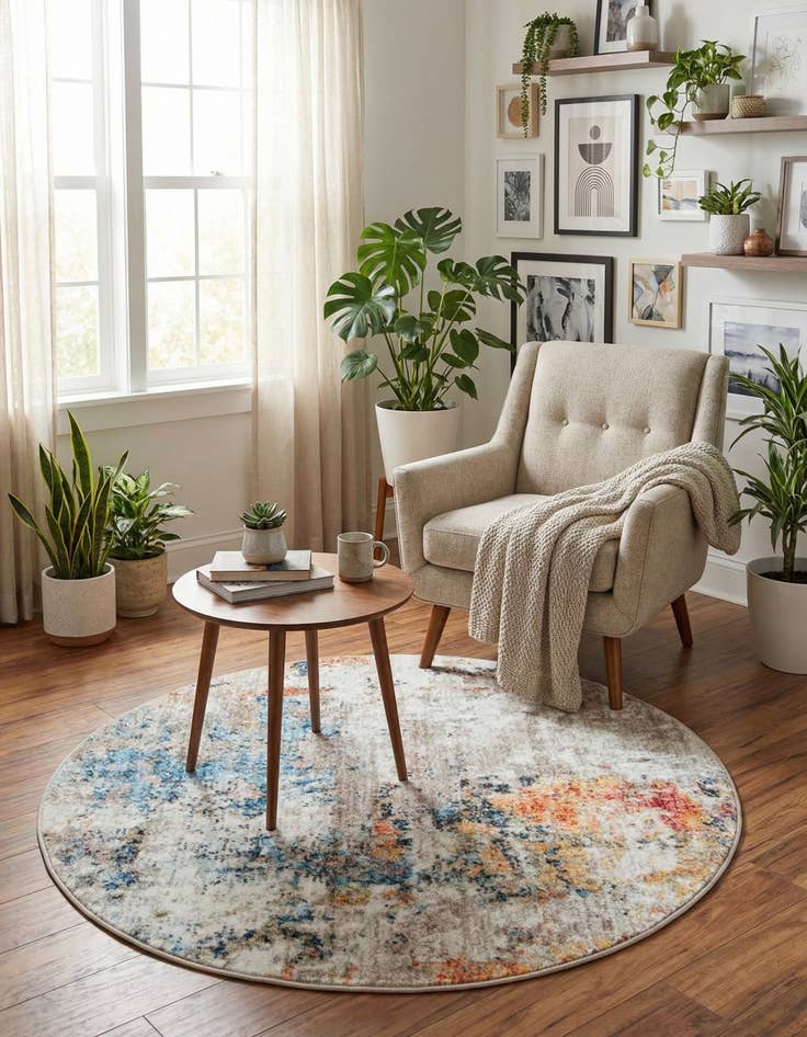 Detail image of  3' 3 x 3' 3 Andromeda Round Rug