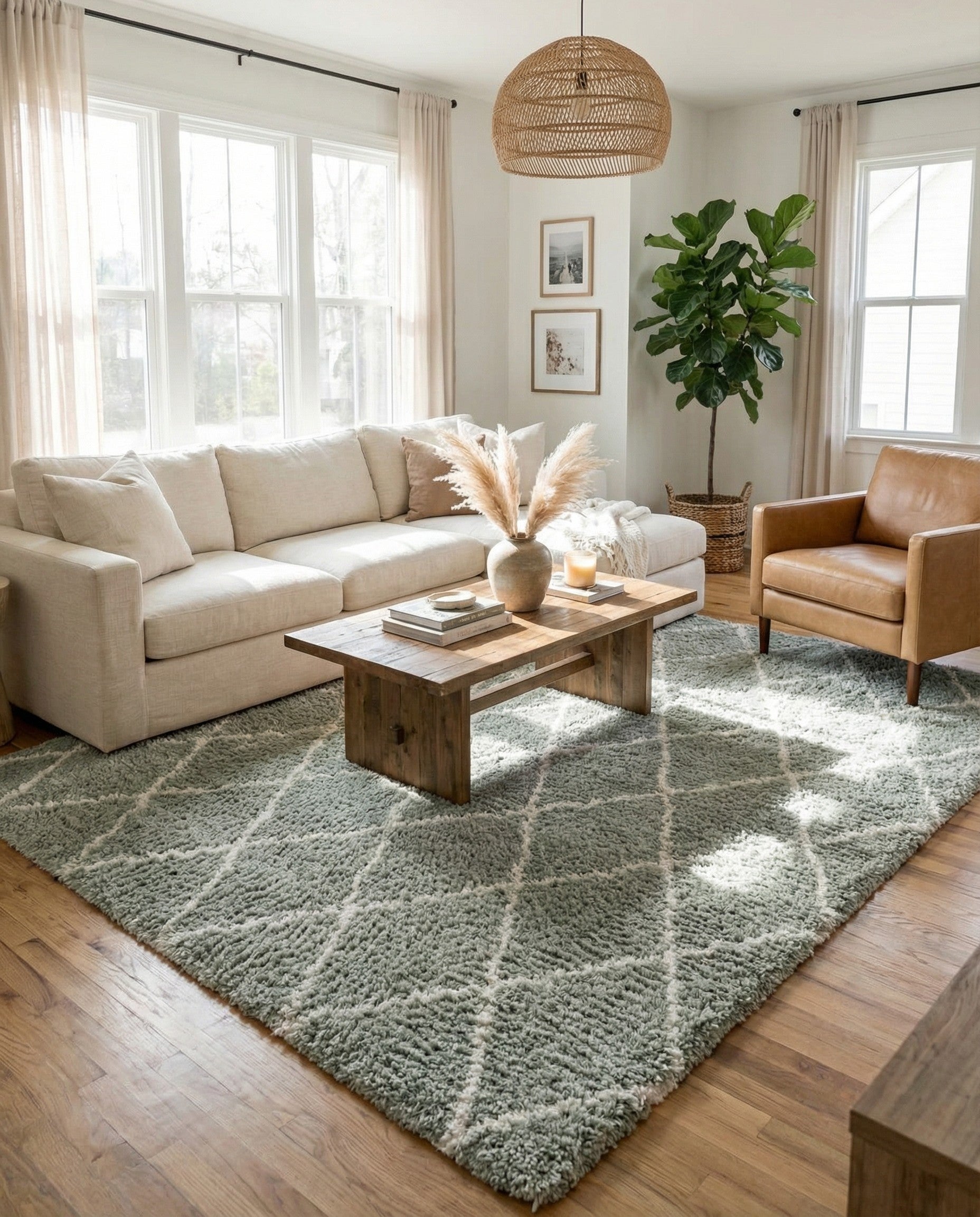  9' 10 x 14' Moroccan Shag Rug