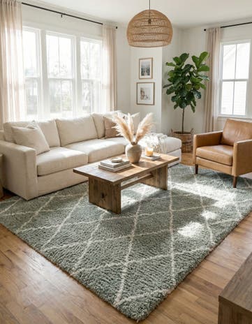 9' 10 x 14' Moroccan Shag Rug